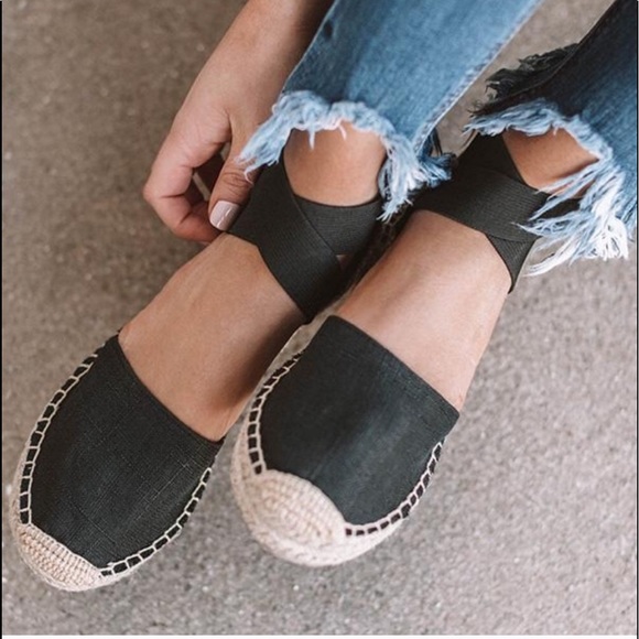 Criss Cross Espadrille Wedges. - Picture 4 of 5